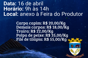 Feira do Peixe Vivo acontece amanhã