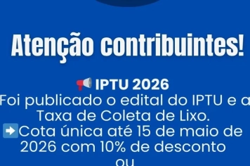 Publicado o edital de notificação de lançamento de tributos