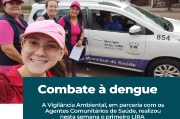 Vigilância ambiental realiza primeiro LIRAa do ano 