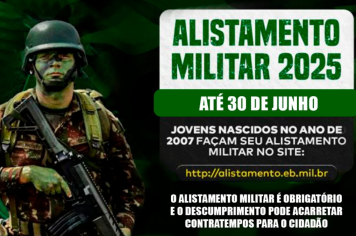 Alistamento Militar deve ser feito até 30 de junho