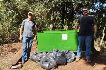 Município instala lixeira nas proximidades da Cachoeira da Linha 21