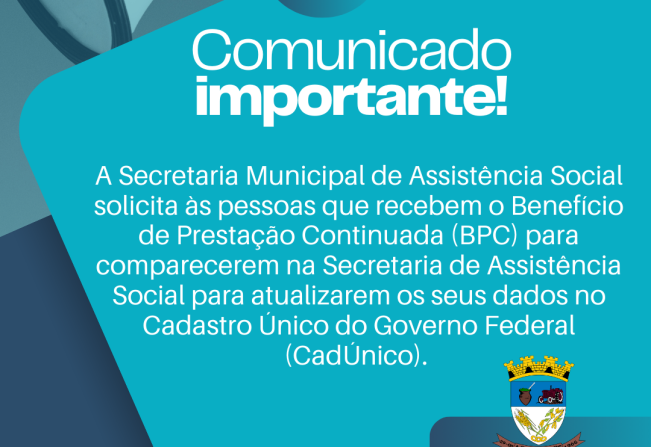 AVISO ÀS PESSOAS QUE RECEBEM BPC