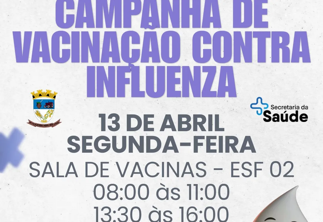 Vacinação contra Influenza terá continuidade na próxima semana