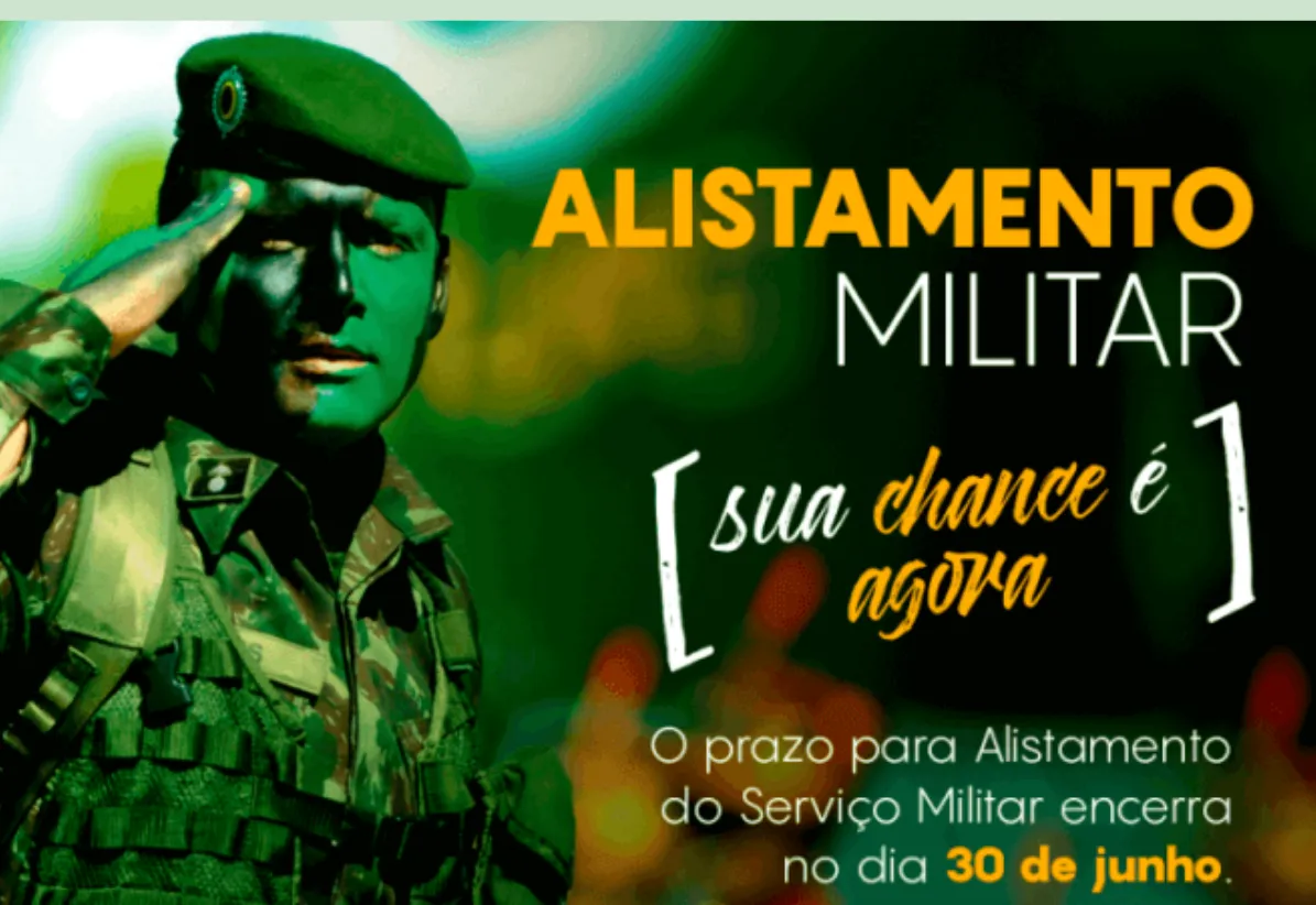 Prazo para alistamento militar segue aberto até 30 de junho