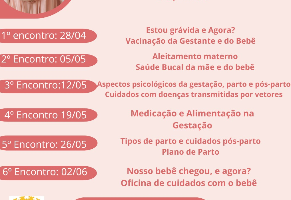 Começa hoje o primeiro encontro do Grupo de Gestantes 01/2025